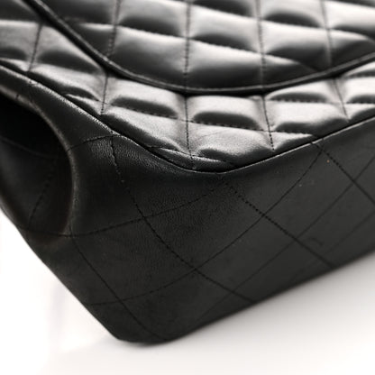 Chanel Lambskin Quilted Jumbo Double Flap Black 11 of 18