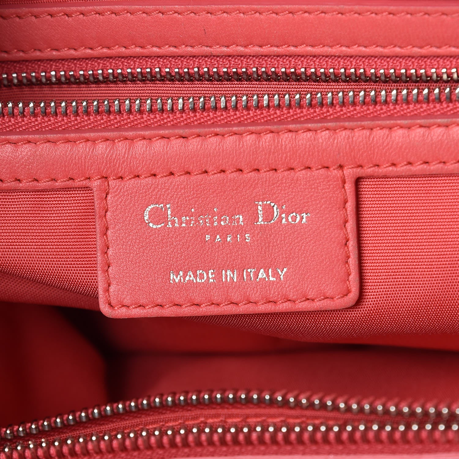 Christian Dior Lambskin Cannage Large Dior Soft Shopping Tote Coral 6 of 18
