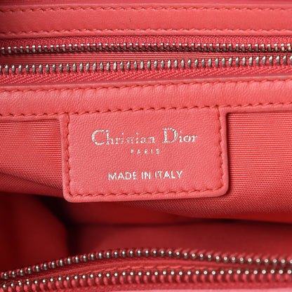 Christian Dior Lambskin Cannage Large Dior Soft Shopping Tote Coral 6 of 18