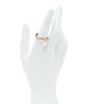 Bulgari 18K Rose Gold Diamond Mother of Pearl 6mm Serpenti Viper Band Ring 56 7.75 2 of 6