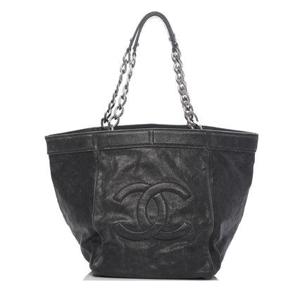 Chanel Distressed Caviar Outdoor Ligne Tote Black 1 of 12