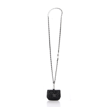 Chanel Caviar Camellia Embossed Airpods Pro Case Black 3 of 9