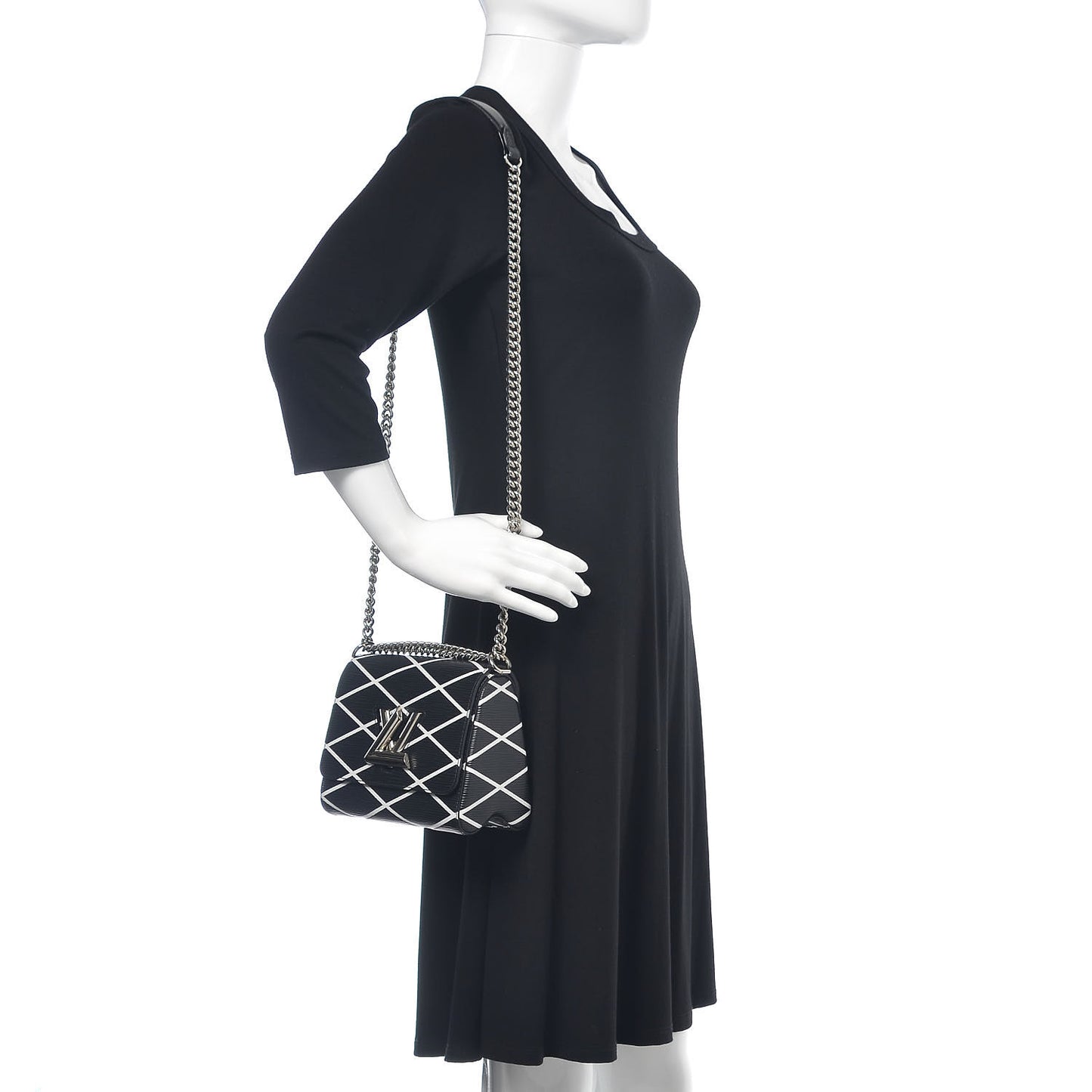 Epi Malletage Twist Shoulder Bag PM Black