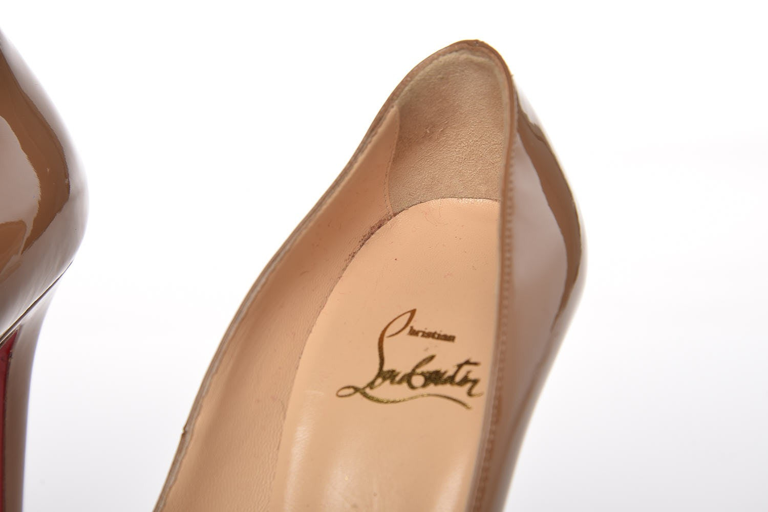 Christian Louboutin Patent Bianca 140 Pumps 36.5 Camel 13 of 15