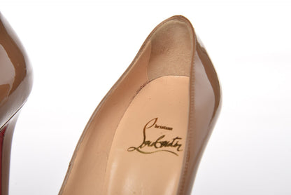 Christian Louboutin Patent Bianca 140 Pumps 36.5 Camel 13 of 15