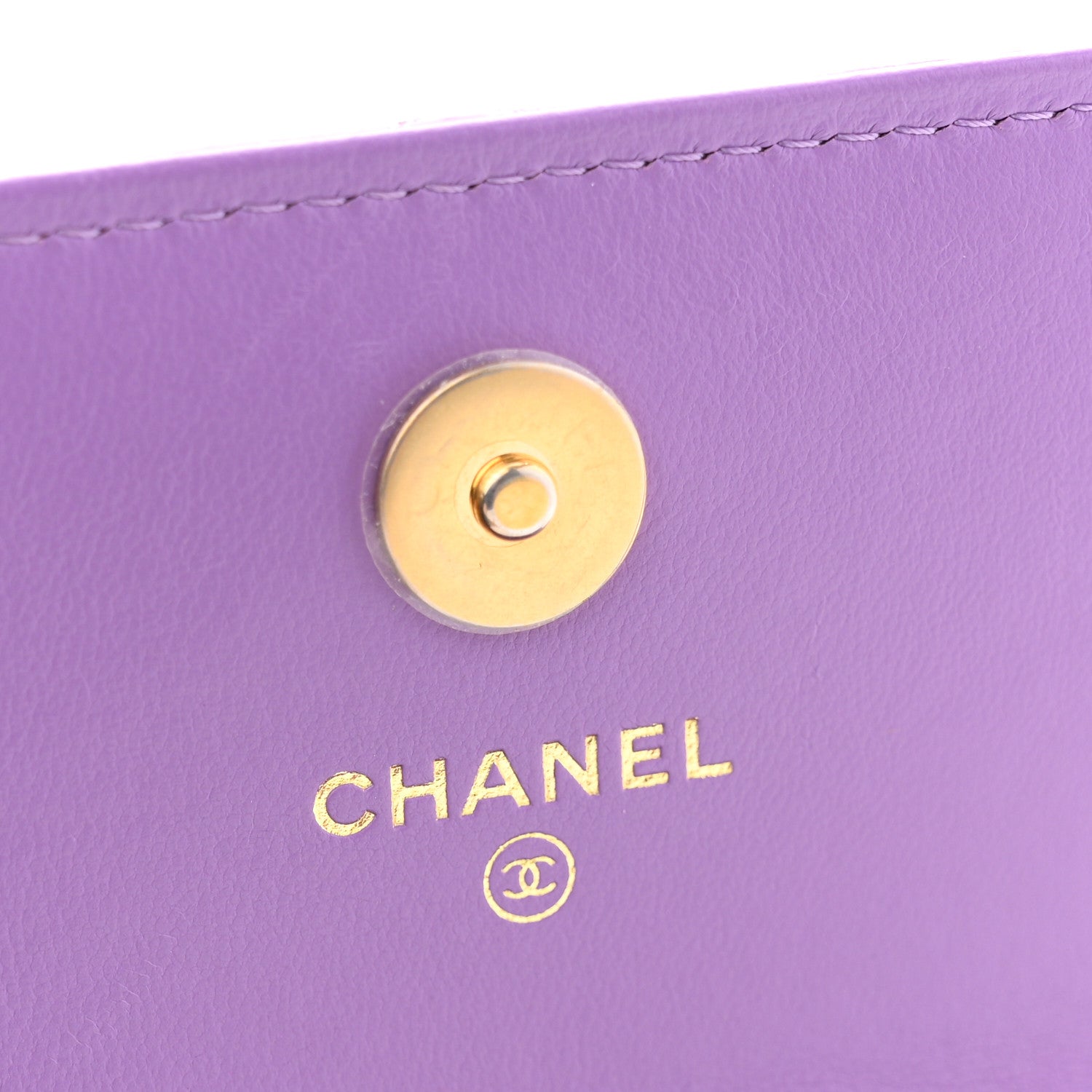 Chanel Lambskin Enamel Quilted Pending CC Flap Belt Bag Purple 6 of 10