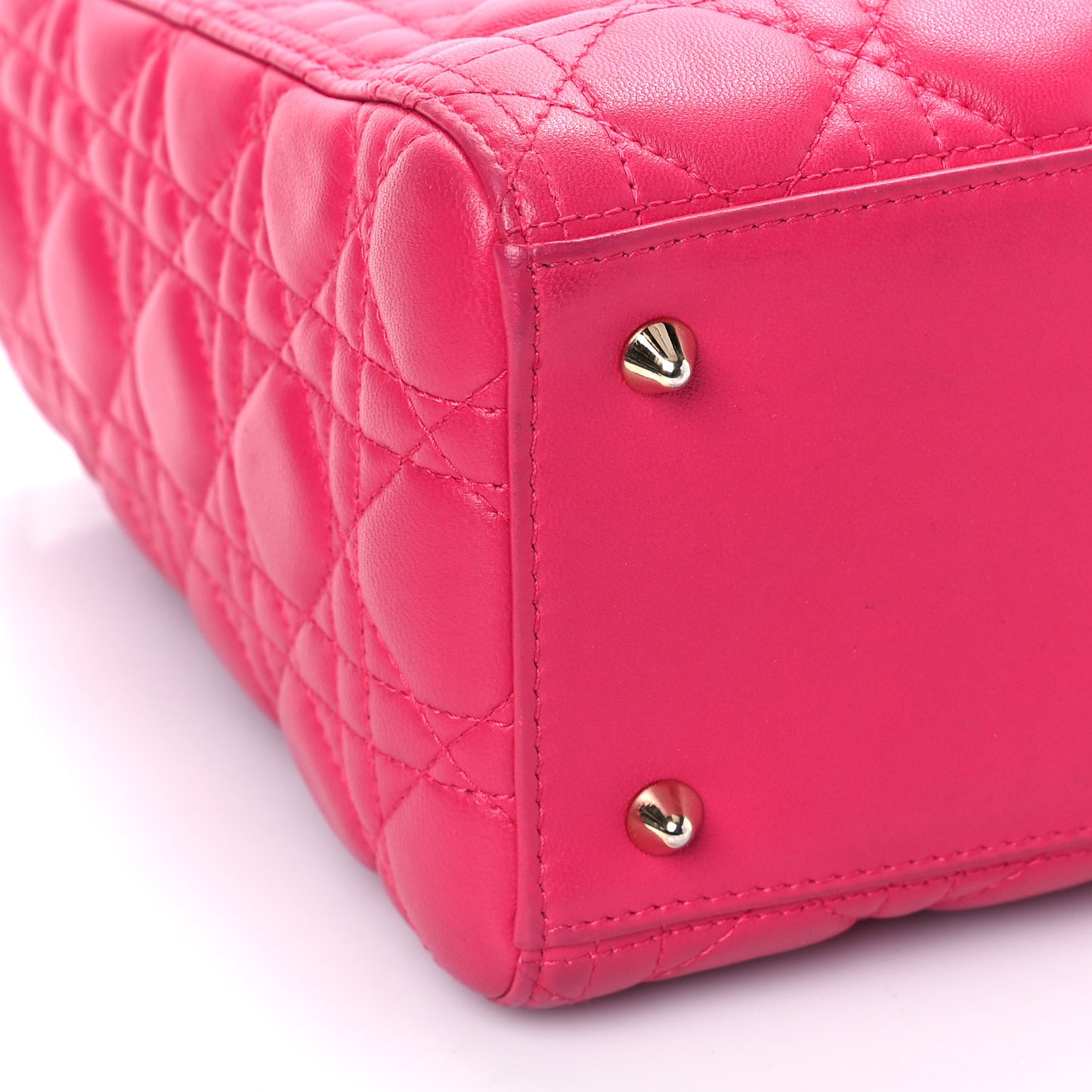 Lambskin Cannage Medium Lady Dior Pink