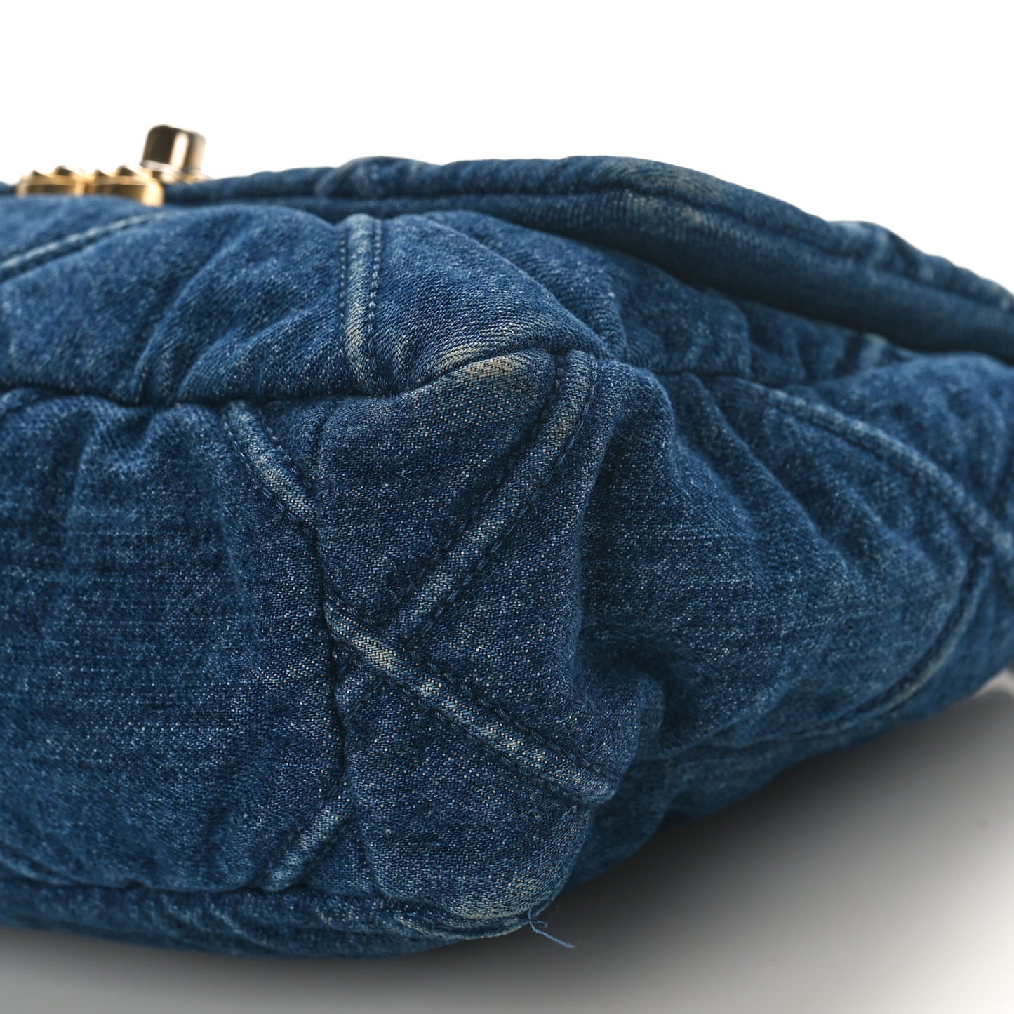 Denim Quilted Medium Chanel 19 Flap Blue