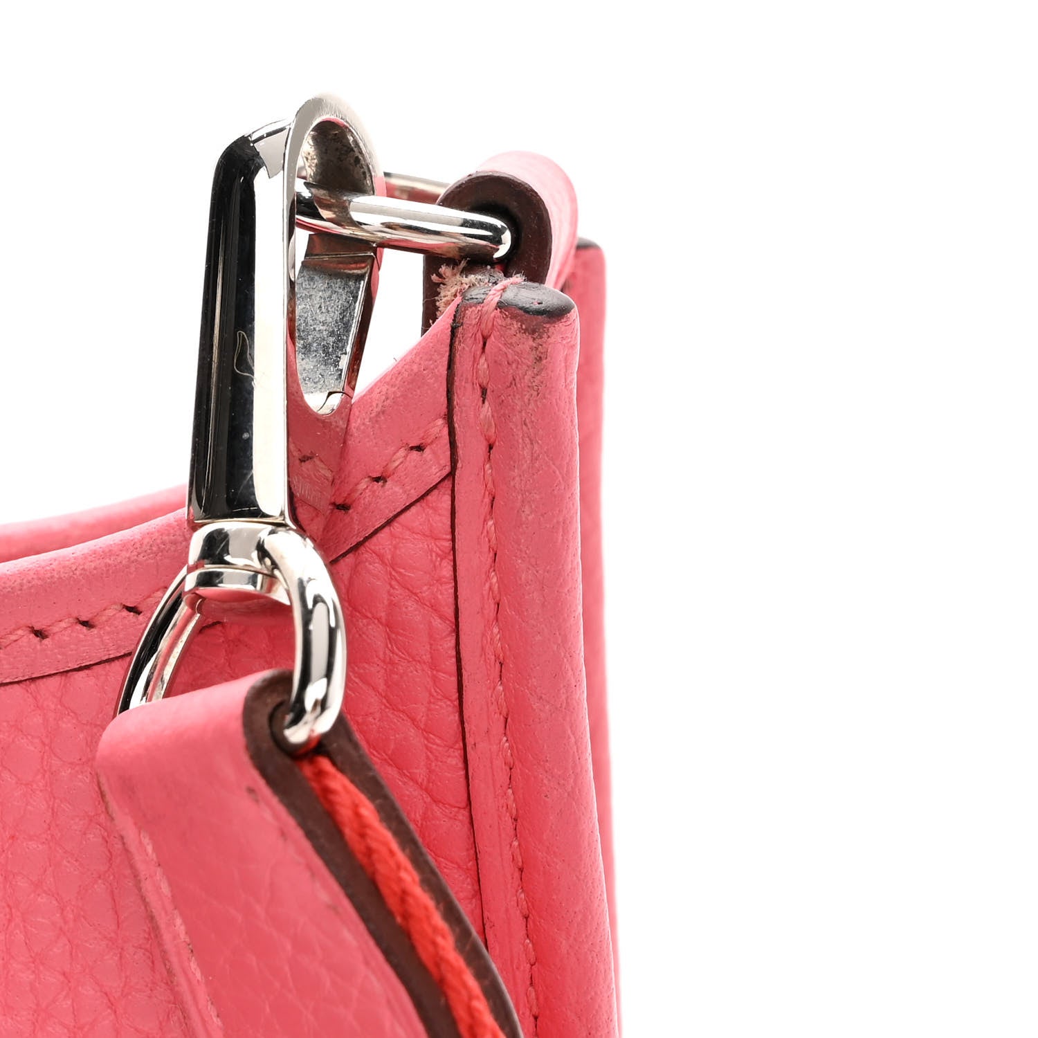 Hermes Taurillon Clemence Amazone Evelyne TPM Rose Azalee Rouge Pivoine 12 of 14