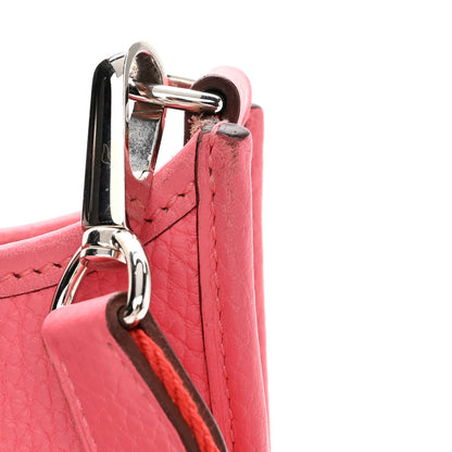 Hermes Taurillon Clemence Amazone Evelyne TPM Rose Azalee Rouge Pivoine 12 of 14