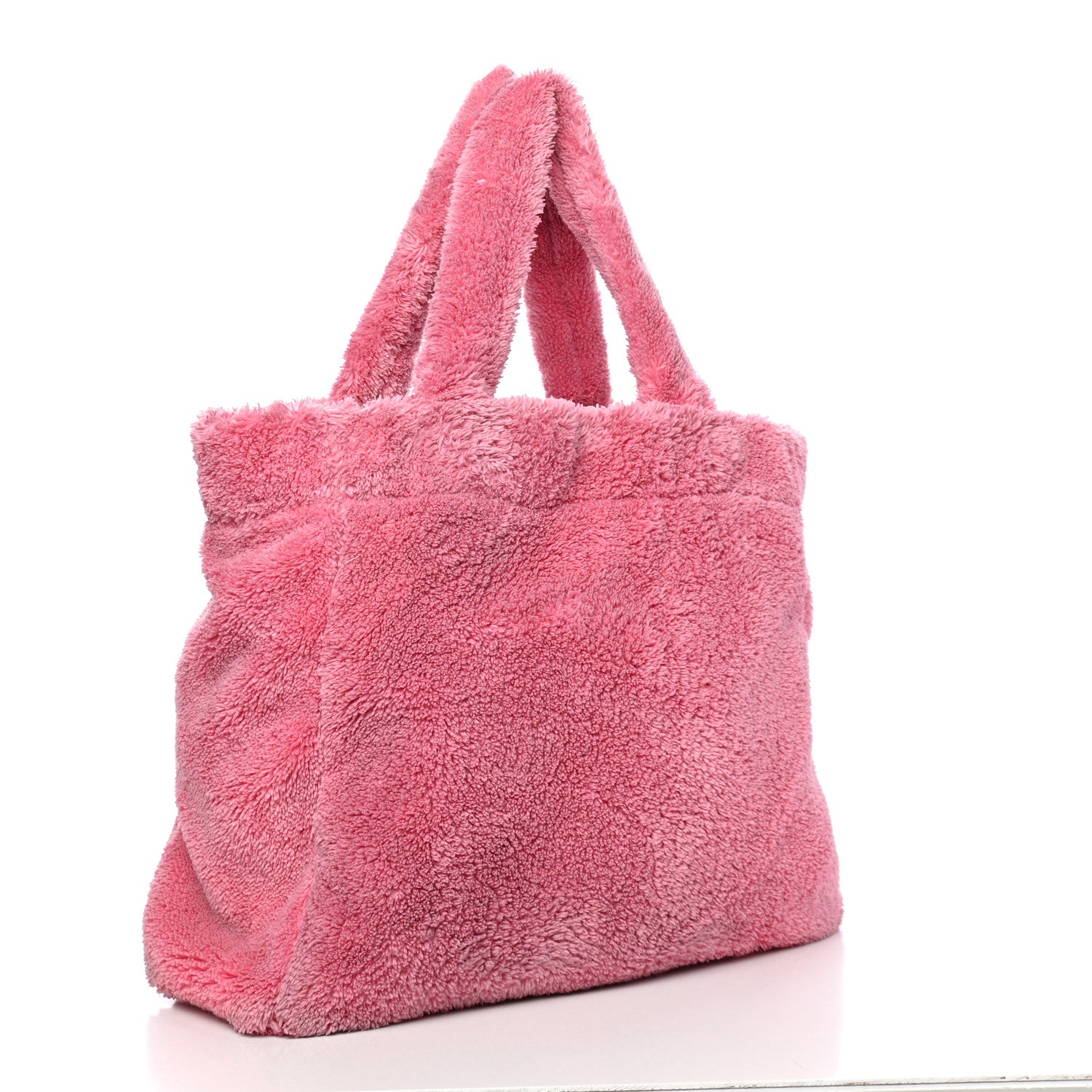 Prada Terry Cloth Tote Bag Petalo Black 2 of 9