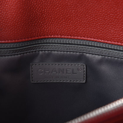 Chanel Caviar Quilted Grand Shopping Tote GST Red 5 of 9