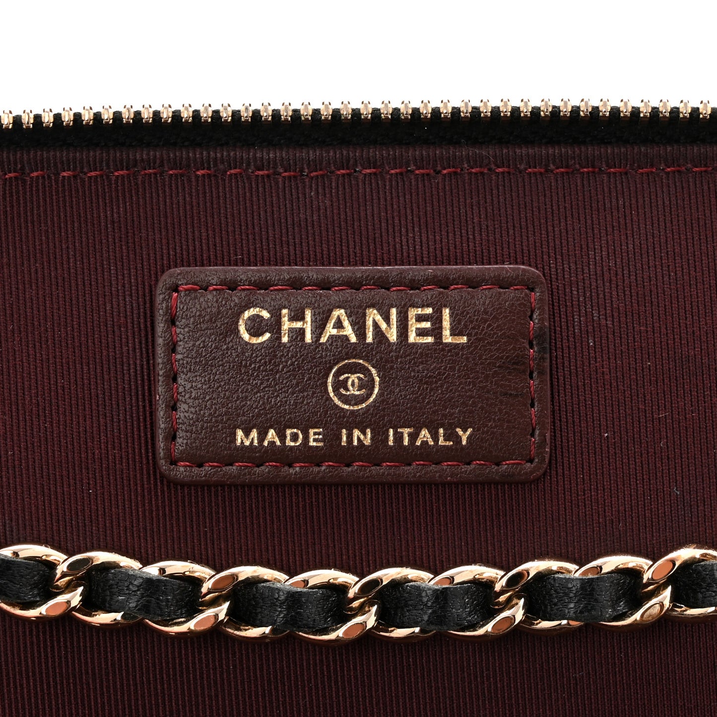 Lambskin Quilted Small Vanity Case With Chain Black