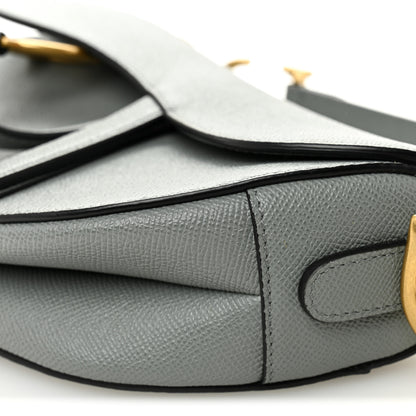 Christian Dior Grained Calfskin Saddle Bag Grey Stone 10 of 10