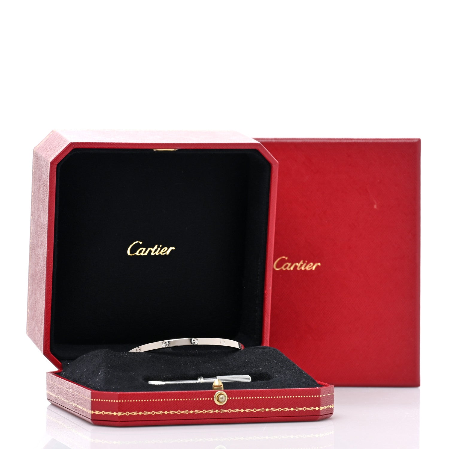 Cartier 18K White Gold Small LOVE Bracelet 17 7 of 7
