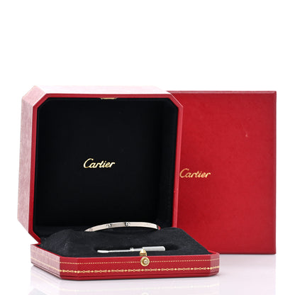 Cartier 18K White Gold Small LOVE Bracelet 17 7 of 7
