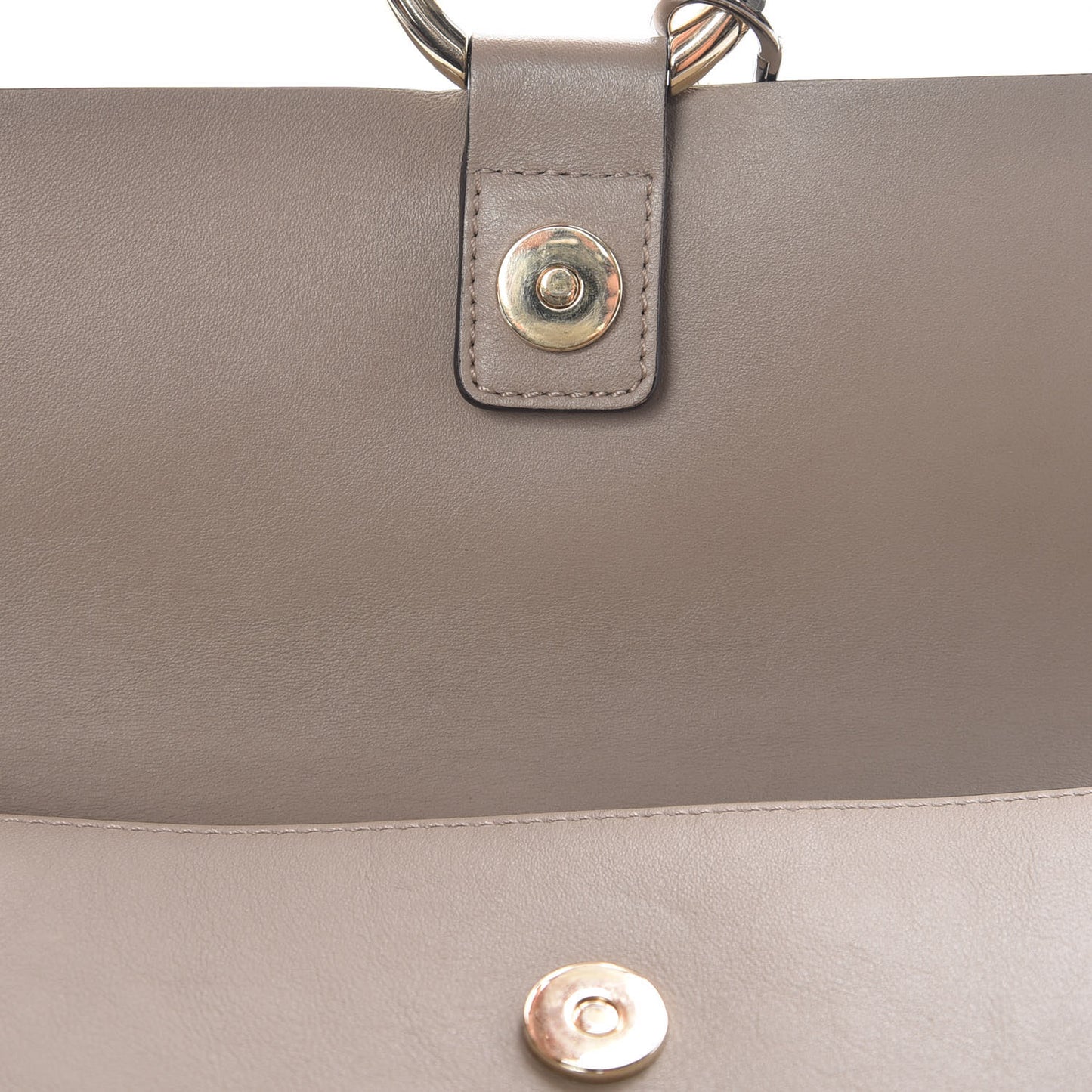 Suede Calfskin Small Faye Shoulder Bag Motty Grey