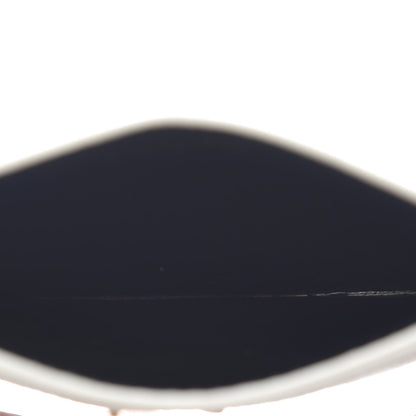 Saint Laurent Grain De Poudre Matelasse Chevron Monogram Credit Card Case Blanc Vintage 5 of 10
