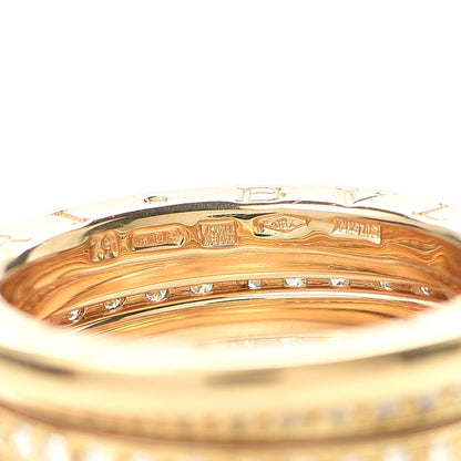 Bulgari 18K Yellow Gold Diamond B.Zero1 Four-Band Pave Ring 52 6 5 of 5