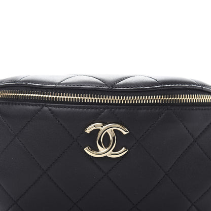 Chanel Lambskin Quilted Waist Belt Bag Black 10 of 12