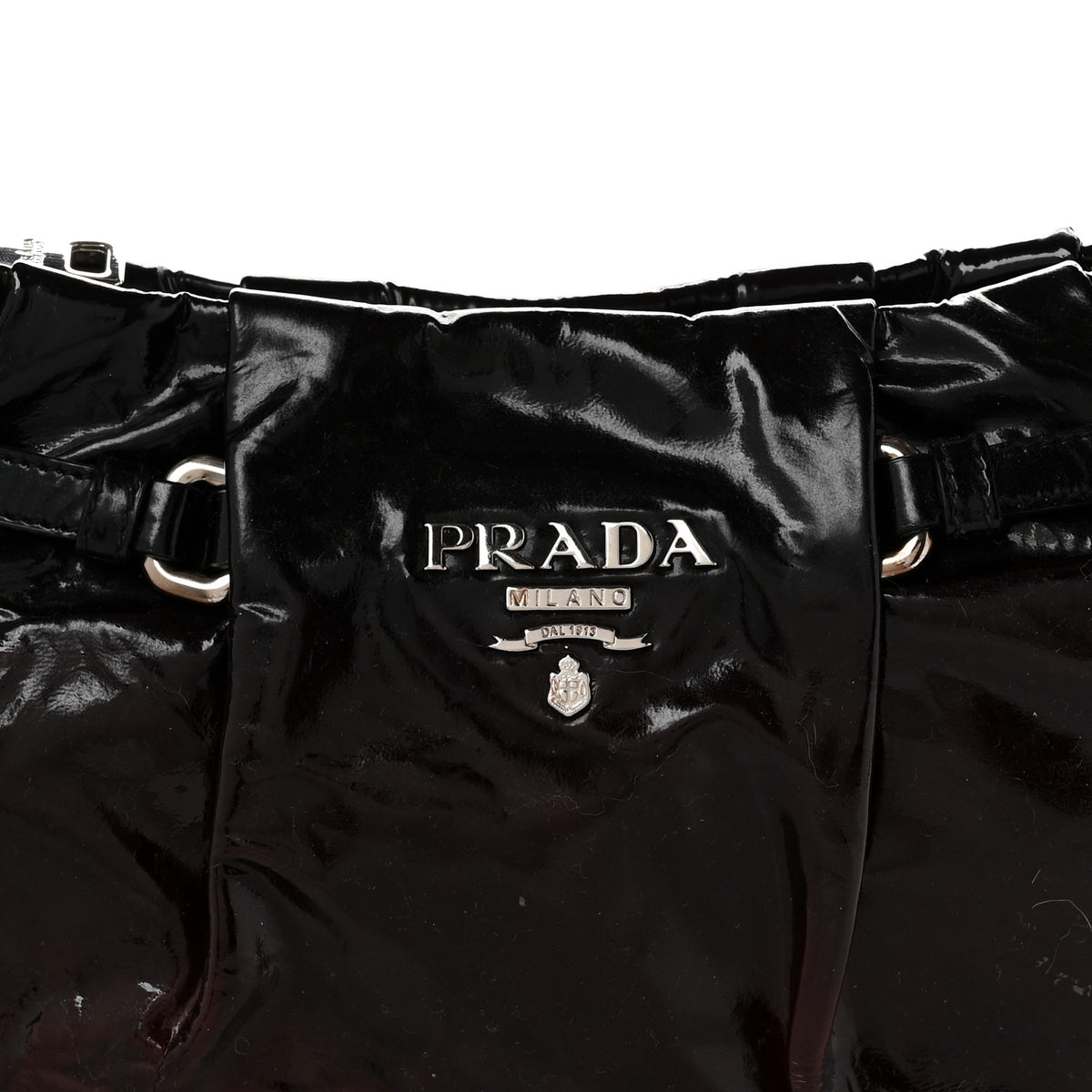 Prada Vernice Sfumata Shoulder Bag Black Nudo 8 of 10