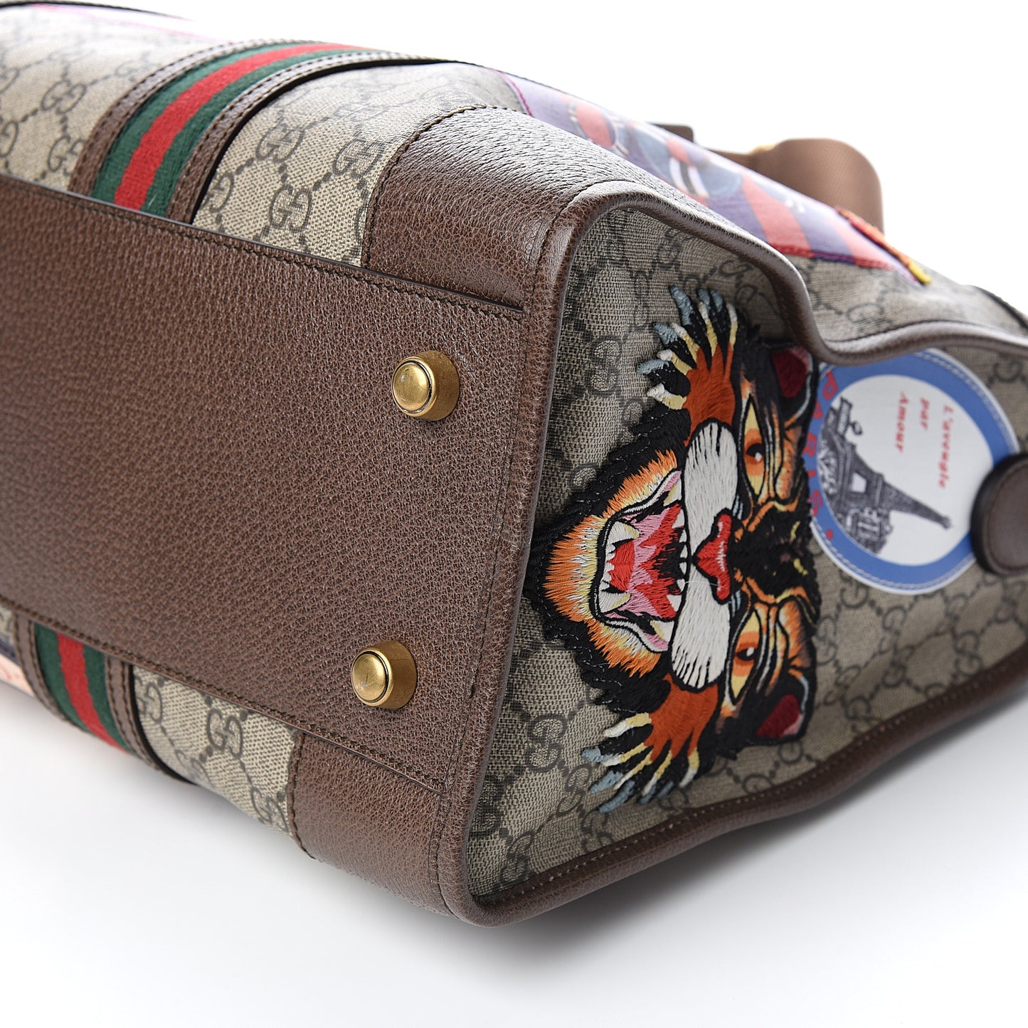 Soft GG Supreme Monogram Courrier Medium Duffle Bag Beige New Acero Multicolor