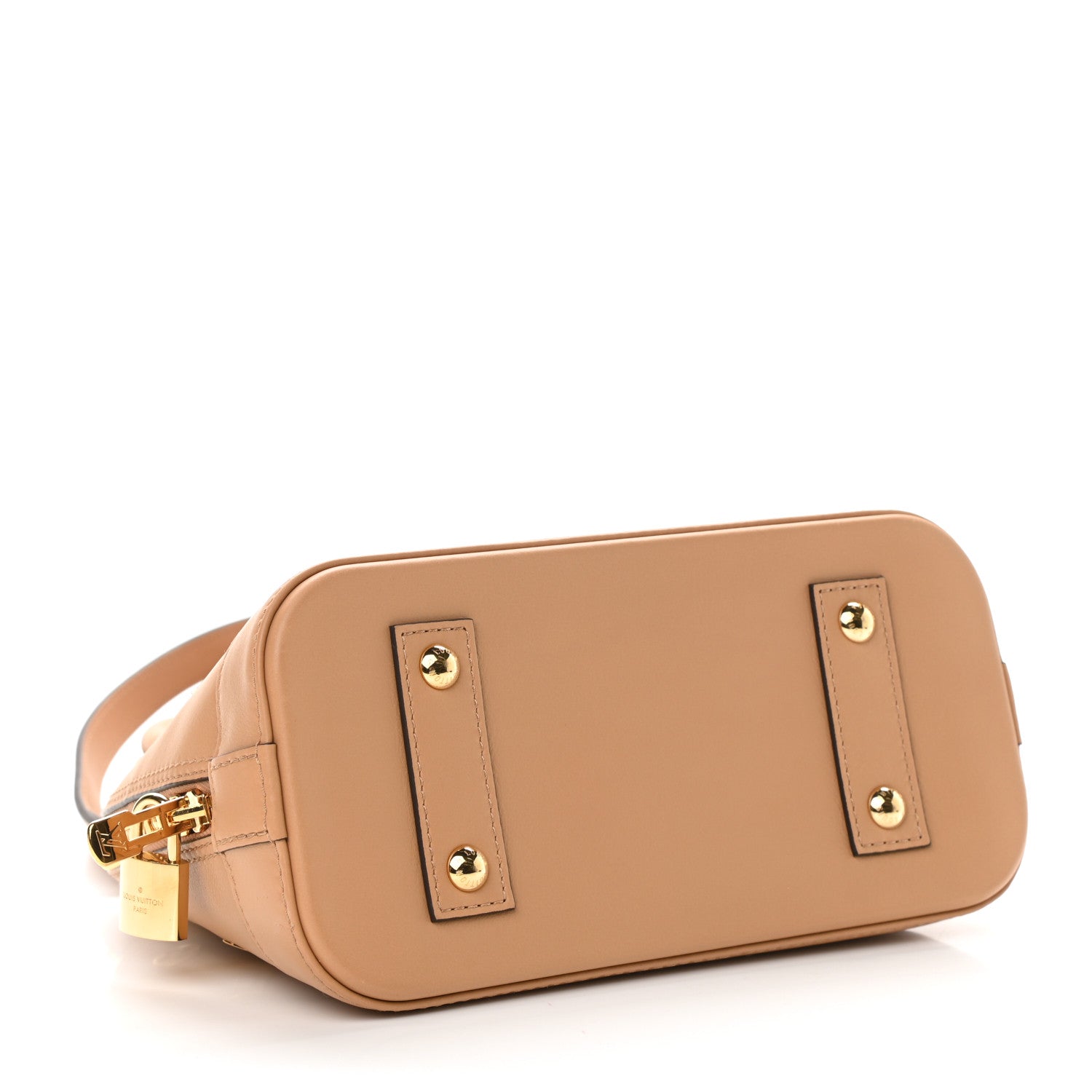 Louis Vuitton Calfskin Metal Monogram Alma BB Camel Brown 4 of 10