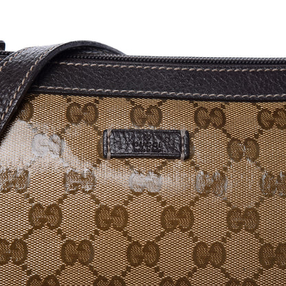 Gucci Crystal Monogram Large Half Moon Hobo Dark Brown 8 of 10