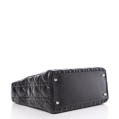 Christian Dior Lambskin Cannage Medium Lady Dior Black 4 of 12