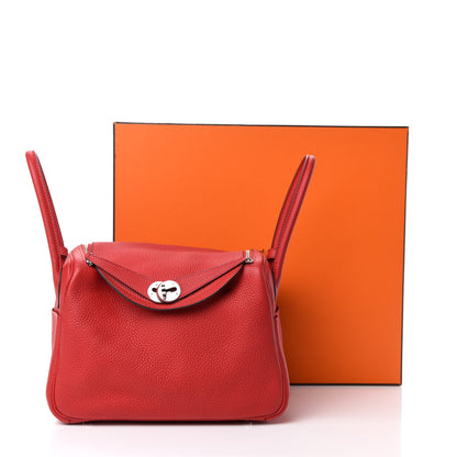 Hermes Taurillon Clemence Lindy 26 Rouge Casaque 12 of 12