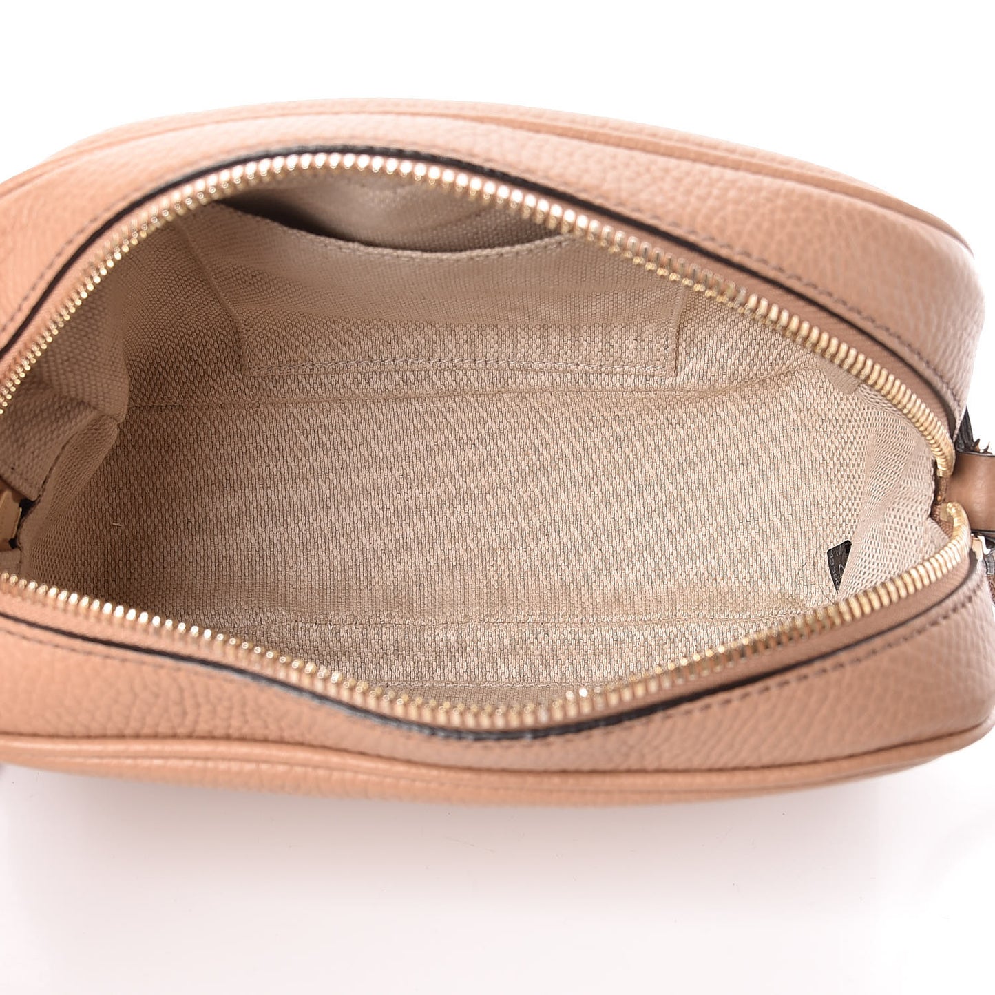 Pebbled Calfskin Small Soho Disco Bag Rose Beige