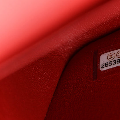 Chanel Caviar Quilted Jumbo Double Flap Red 7 of 9