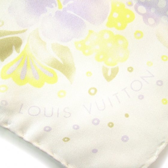Silk Scarf Flowers White