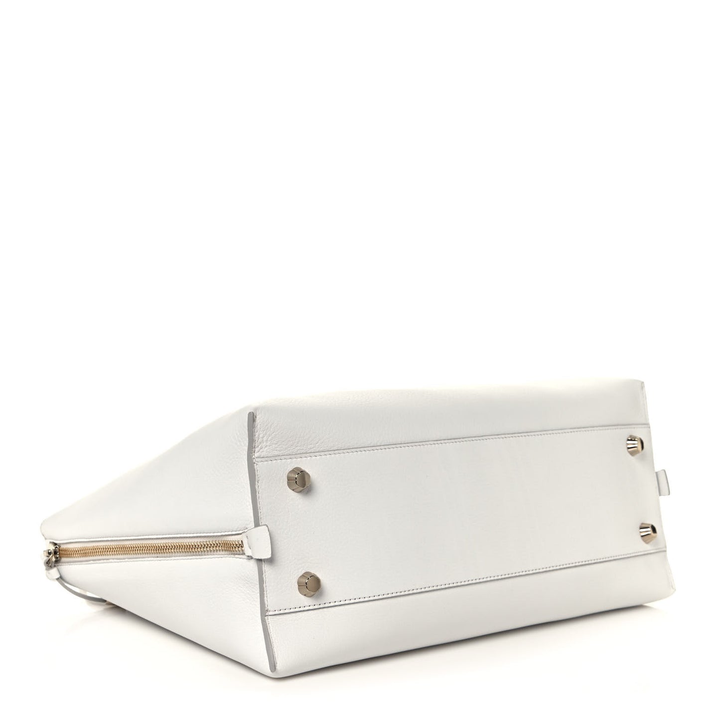 Calfskin Large Jet Set Shopper Tote White