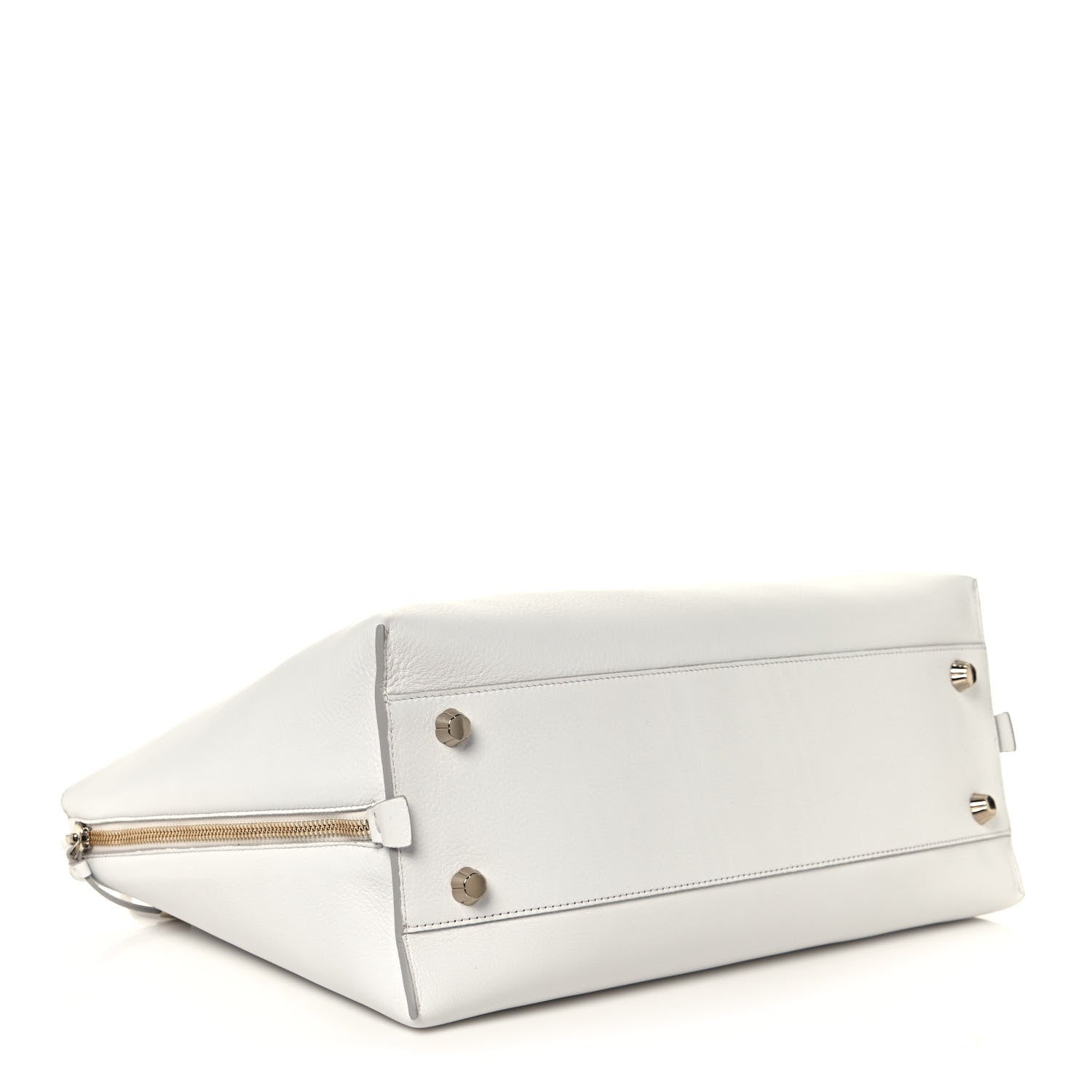 Salvatore Ferragamo Calfskin Large Jet Set Shopper Tote White 5 of 11