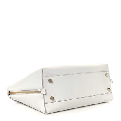 Salvatore Ferragamo Calfskin Large Jet Set Shopper Tote White 5 of 11