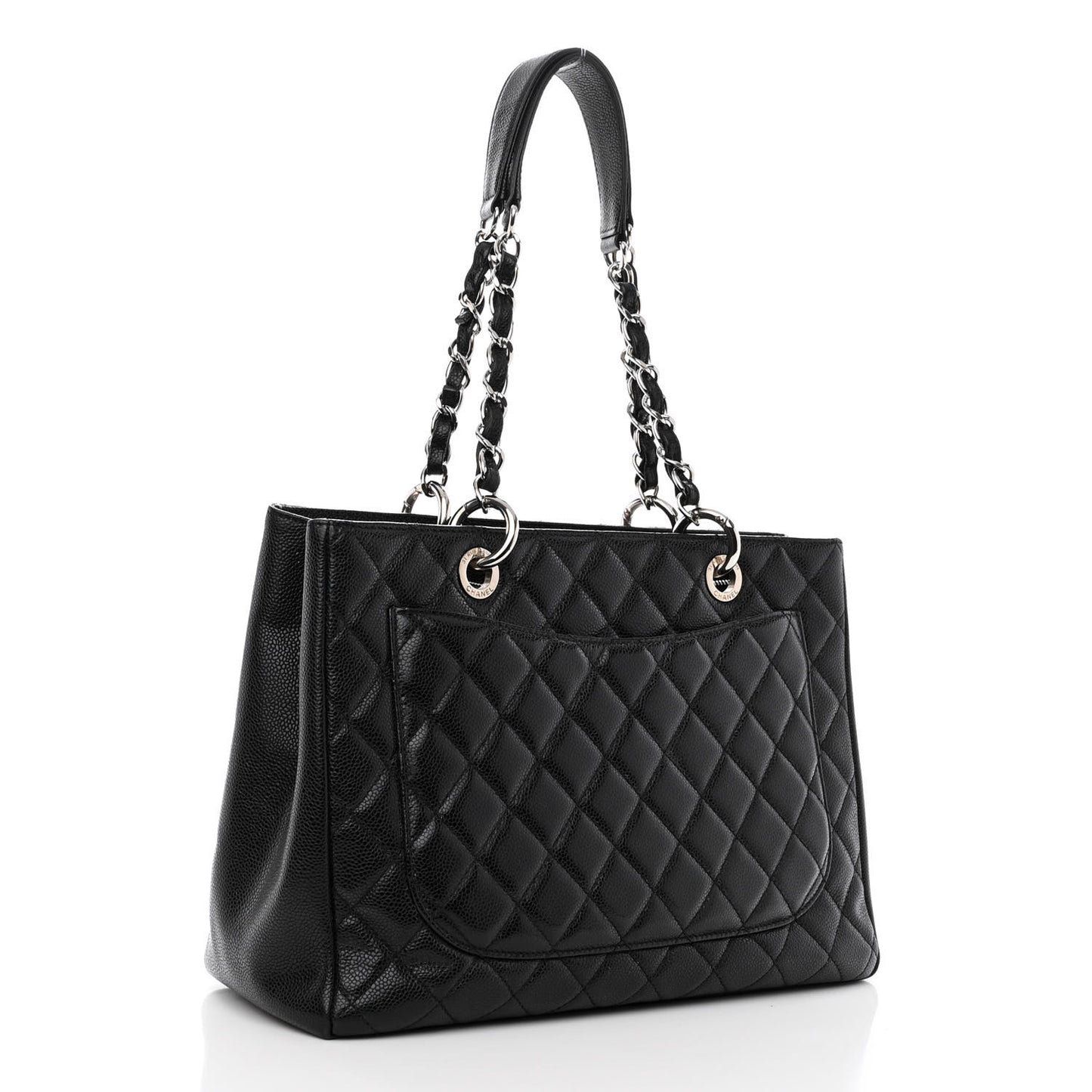 Caviar Quilted Grand Shopping Tote GST Black