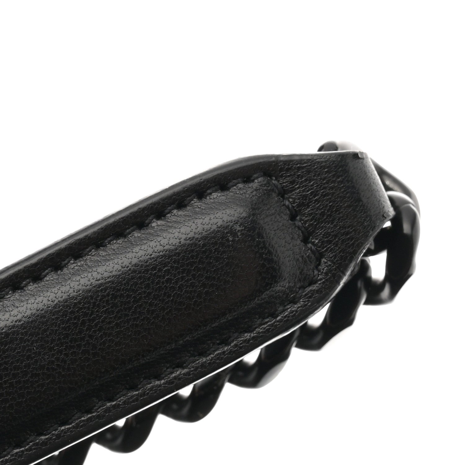 Saint Laurent Lambskin Quilted Monogram Monochrome Medium Loulou Puffer Chain Satchel Black 11 of 11