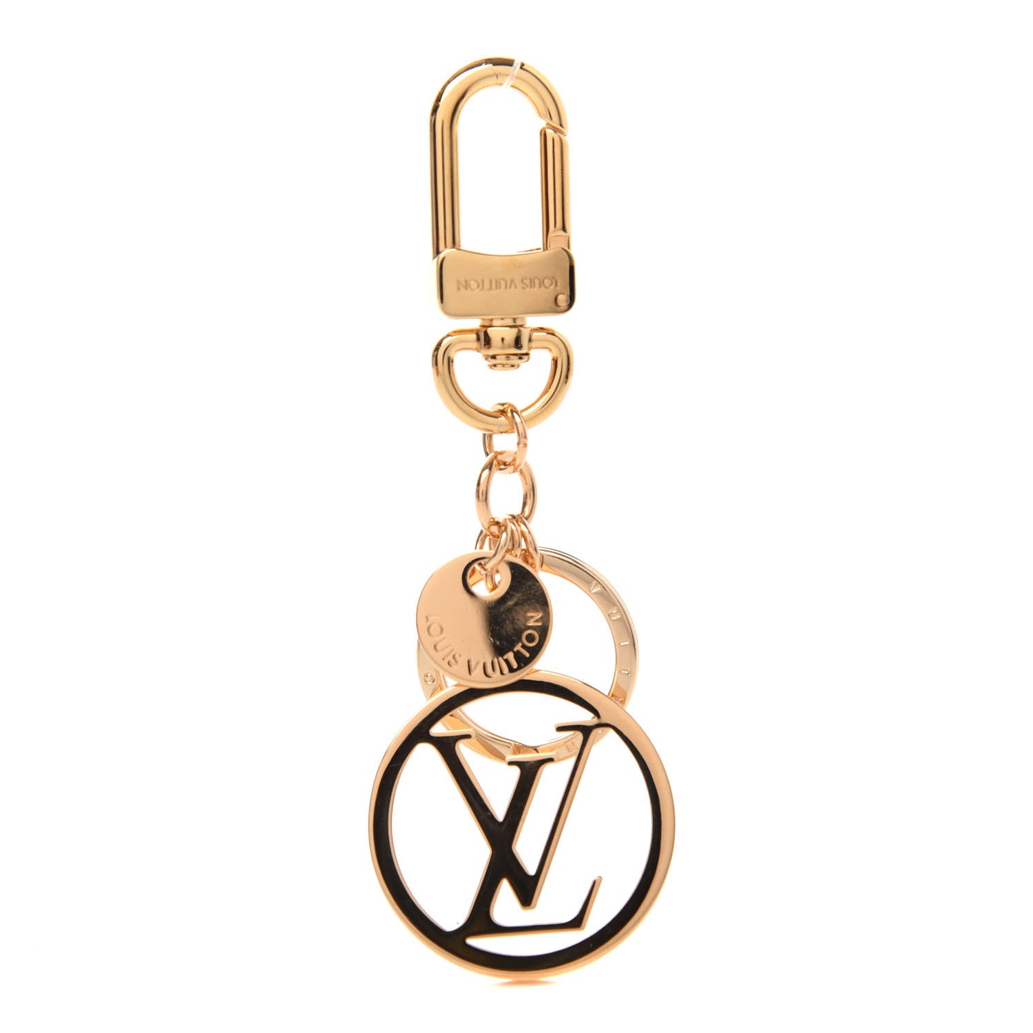 Louis Vuitton LV Circle Bag Charm Key Holder Gold 1 of 4