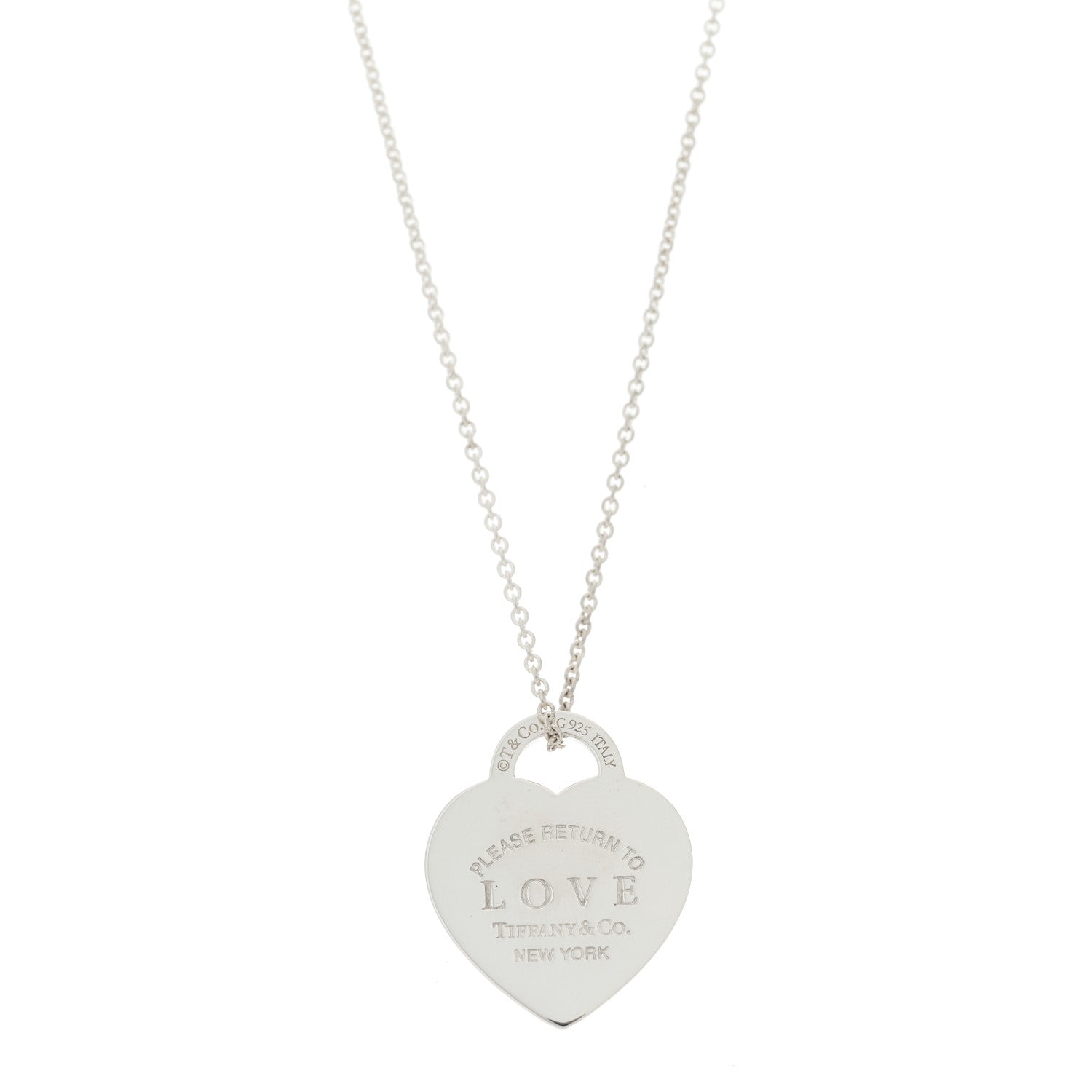 Tiffany Sterling Silver Return To Tiffany Love Pendant Necklace 5 of 6
