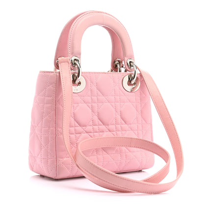 Christian Dior Lambskin Cannage Mini Lady Dior Rose Clair 2 of 17