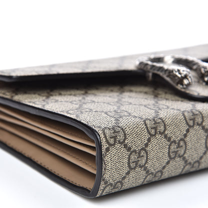 Gucci GG Supreme Monogram Mini Dionysus Chain Wallet Beige Taupe 8 of 11