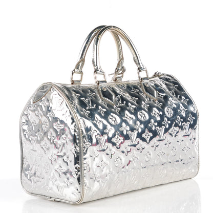 Louis Vuitton Monogram Miroir Speedy 35 Silver 3 of 7