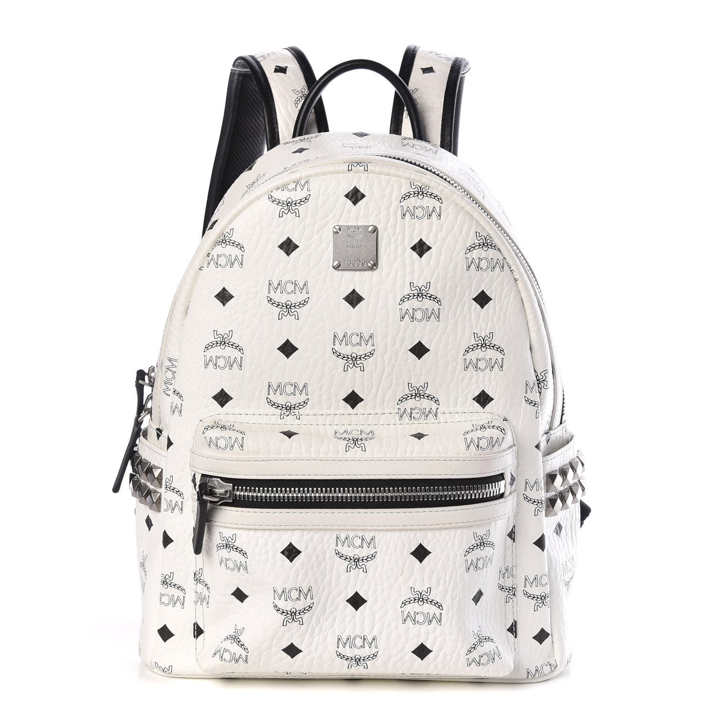 Visetos Small Side Stud Stark Backpack White
