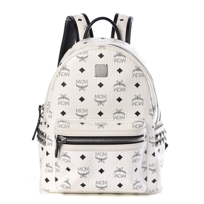 MCM Visetos Small Side Stud Stark Backpack White 1 of 11