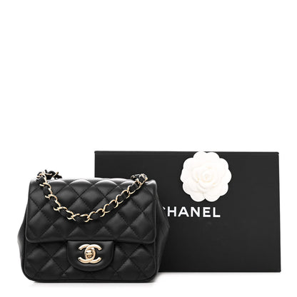 Chanel Lambskin Quilted Mini Square Flap Black 11 of 11