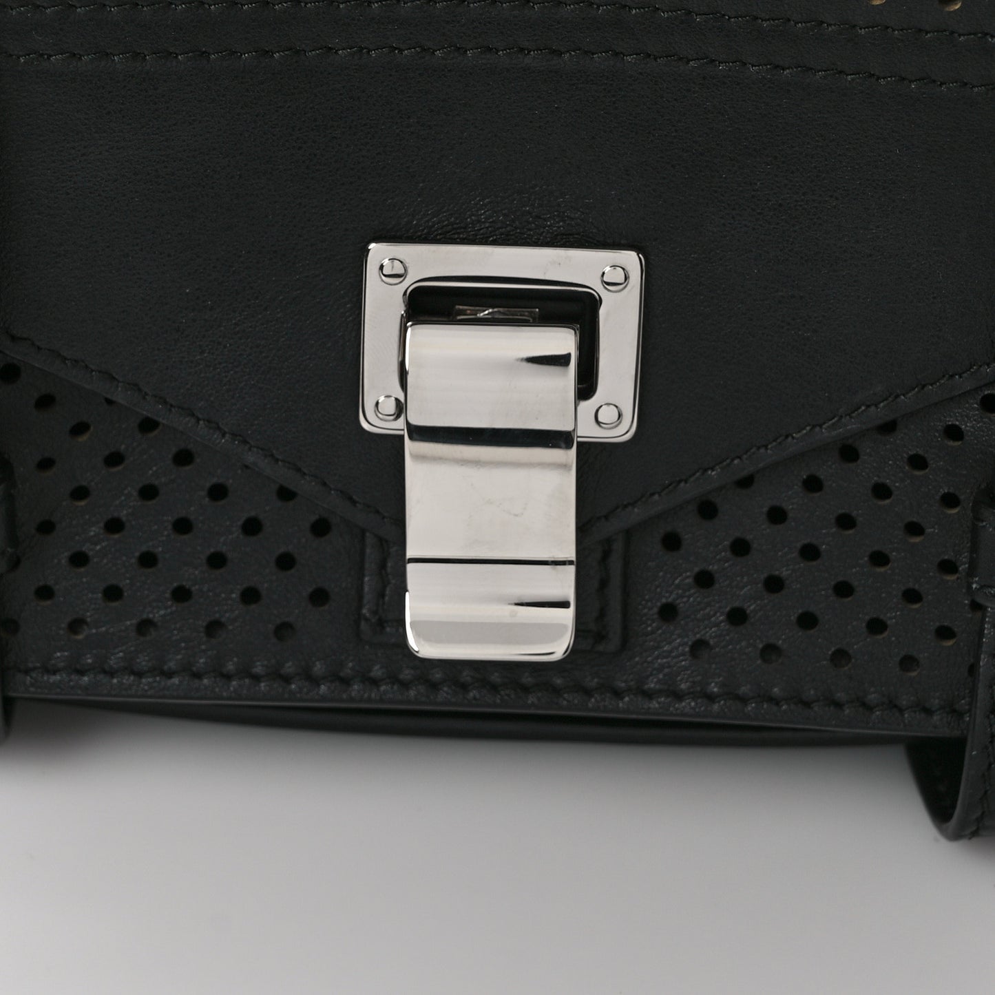 Grained Calfskin Tiny PS1 Satchel Black