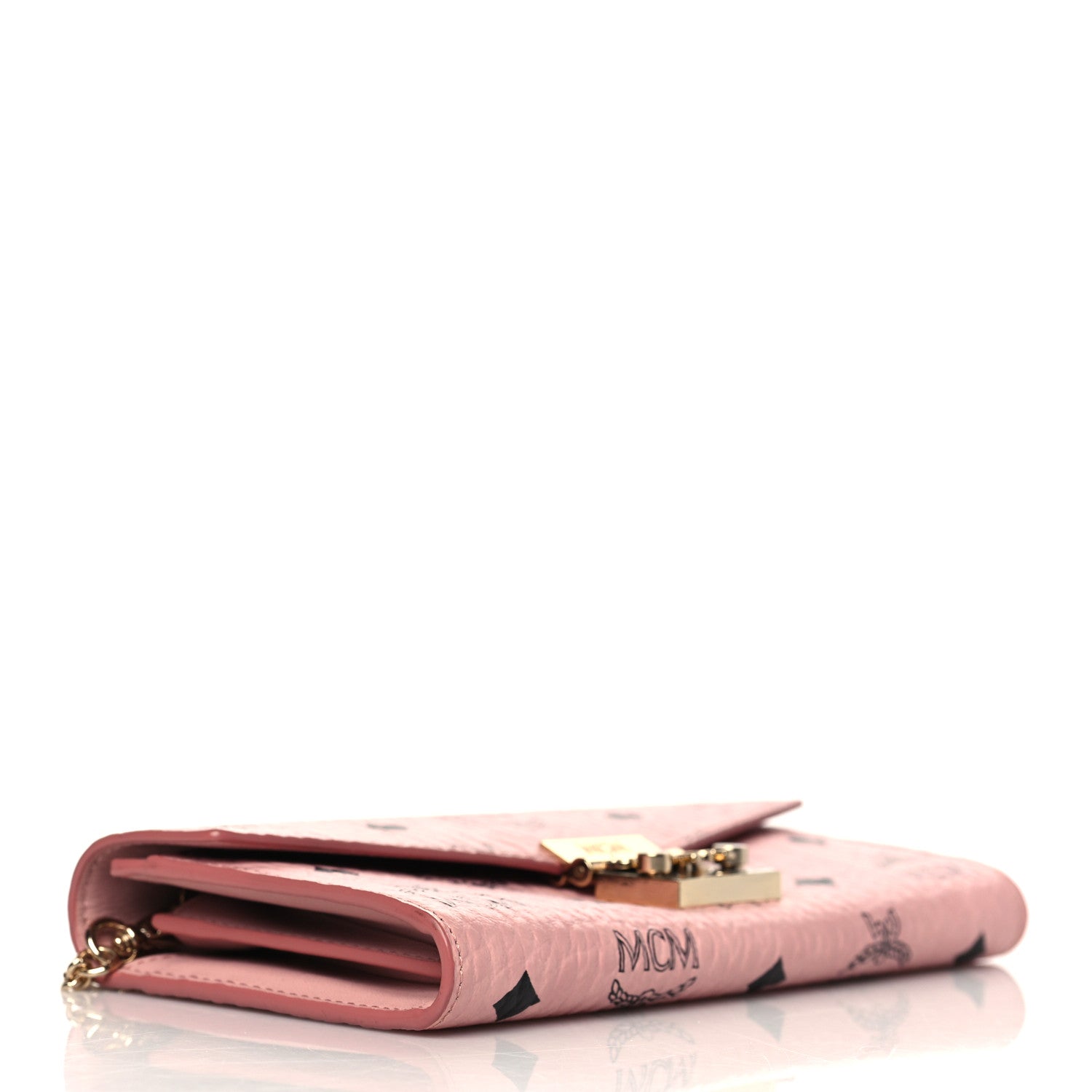 MCM Visetos Large Patricia Wallet On Chain Soft Pink 4 of 11