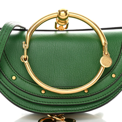 Chloe Calfskin Small Nile Bracelet Minaudiere Bag Deep Pine 7 of 10