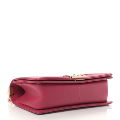 Chanel Caviar Quilted Medium Boy Flap Fuchsia 4 of 10